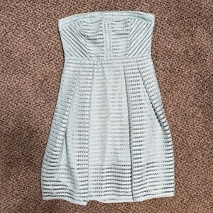 New York & Company - Strapless Eyelet Midi Dress - Mint Green - Size 12.